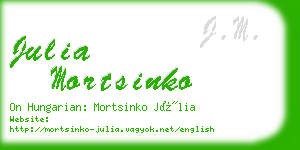 julia mortsinko business card